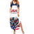 Custom USA Hockey Family Matching Summer Maxi Dress and Hawaiian Shirt Team USA Eagle Mascot