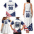 Custom USA Hockey Family Matching Tank Maxi Dress and Hawaiian Shirt Team USA Eagle Mascot