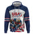 Custom USA Hockey Hoodie Team USA Eagle Mascot