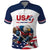 Custom USA Hockey Polo Shirt Team USA Eagle Mascot