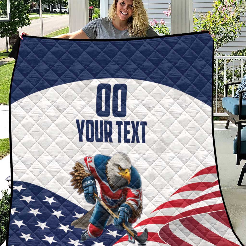 Custom USA Hockey Quilt Team USA Eagle Mascot