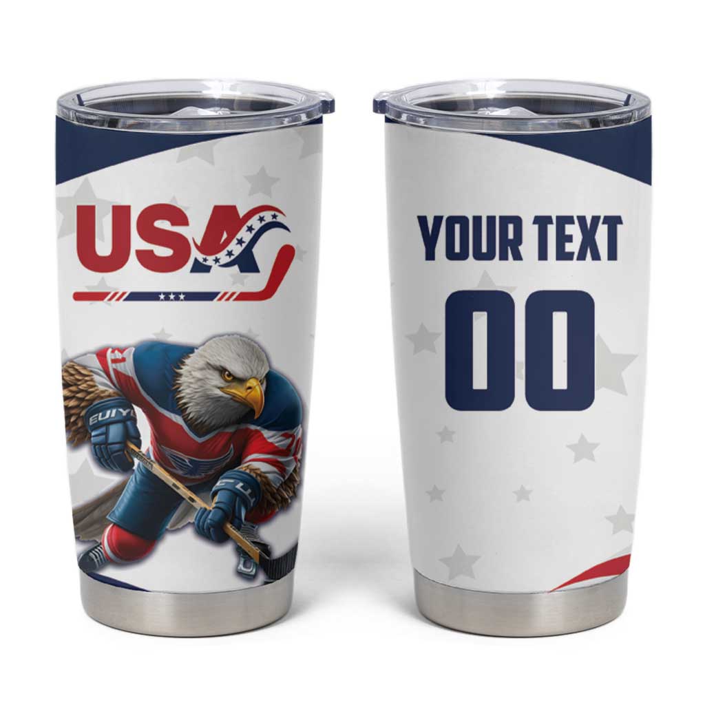 Custom USA Hockey Tumbler Cup Team USA Eagle Mascot