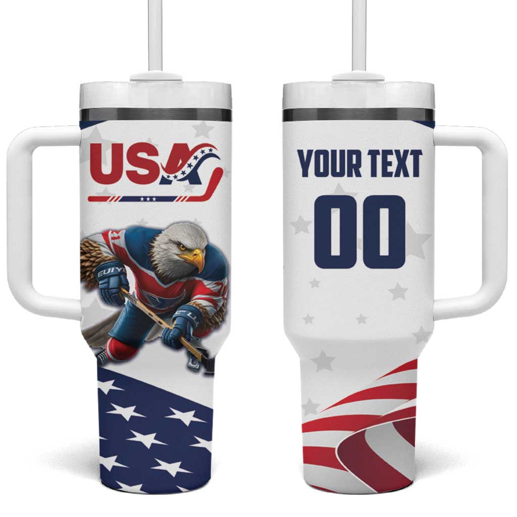 Custom USA Hockey Tumbler With Handle Team USA Eagle Mascot