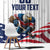 Custom USA Hockey Window Curtain Team USA Eagle Mascot