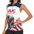 Custom USA Hockey Women Sleeveless Polo Shirt Team USA Eagle Mascot