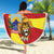 Personalized North Macedonia Beach Blanket Lion With National emblem