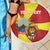 Personalized North Macedonia Beach Blanket Lion With National emblem