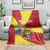 Personalized North Macedonia Blanket Lion With National emblem