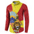 Personalized North Macedonia Button Sweatshirt Lion With National emblem