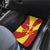 Personalized North Macedonia Car Mats Lion With National emblem