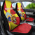 Personalized North Macedonia Car Seat Cover Lion With National emblem