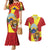 Personalized North Macedonia Couples Matching Mermaid Dress and Hawaiian Shirt Lion With National emblem