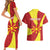 Personalized North Macedonia Couples Matching Short Sleeve Bodycon Dress and Hawaiian Shirt Lion With National emblem