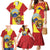 Personalized North Macedonia Family Matching Mermaid Dress and Hawaiian Shirt Lion With National emblem