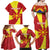 Personalized North Macedonia Family Matching Off Shoulder Maxi Dress and Hawaiian Shirt Lion With National emblem