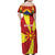 Personalized North Macedonia Family Matching Off Shoulder Maxi Dress and Hawaiian Shirt Lion With National emblem