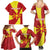 Personalized North Macedonia Family Matching Summer Maxi Dress and Hawaiian Shirt Lion With National emblem