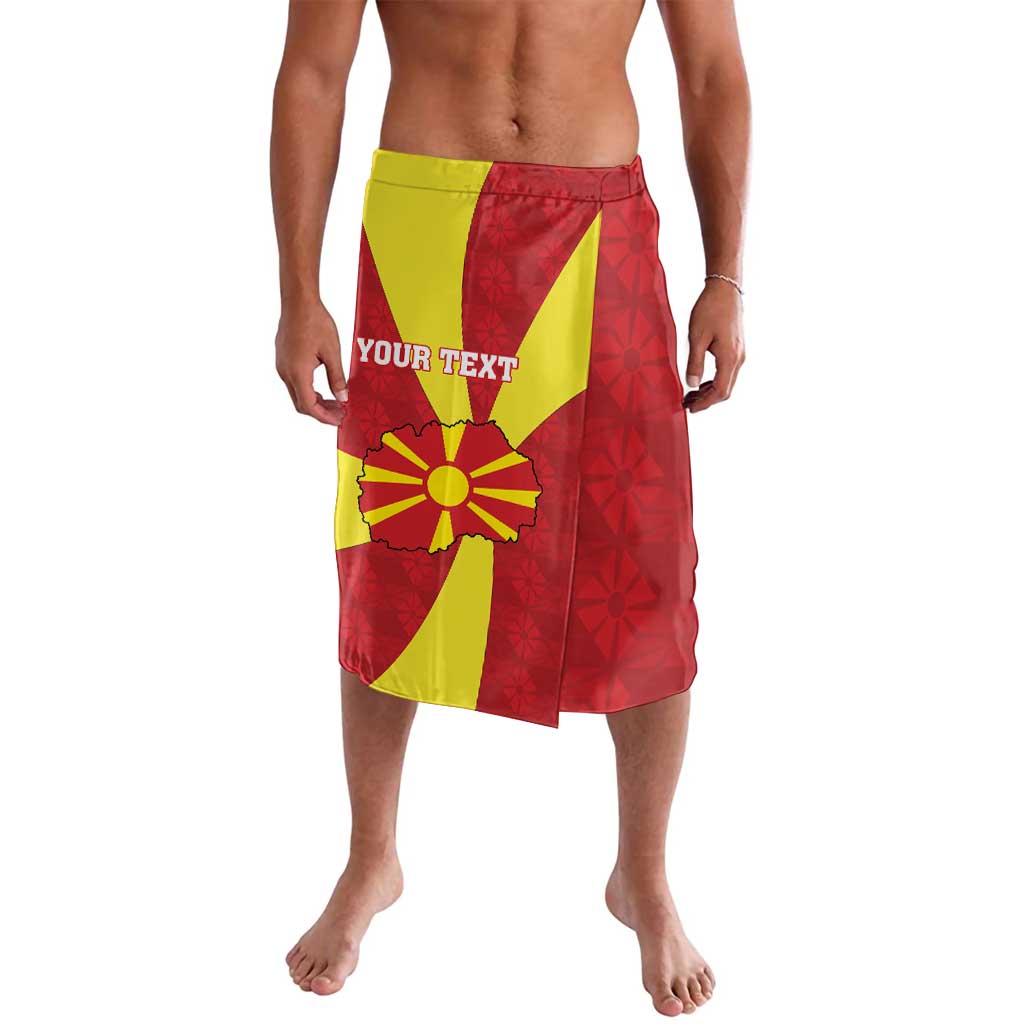 Personalized North Macedonia Lavalava Lion With National emblem