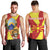 Personalized North Macedonia Men Tank Top Lion With National emblem