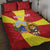 Personalized North Macedonia Quilt Bed Set Lion With National emblem