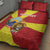 Personalized North Macedonia Quilt Bed Set Lion With National emblem