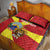 Personalized North Macedonia Quilt Bed Set Lion With National emblem