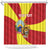 Personalized North Macedonia Shower Curtain Lion With National emblem