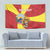 Personalized North Macedonia Tapestry Lion With National emblem