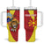 Personalized North Macedonia Tumbler With Handle Lion With National emblem