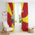 Personalized North Macedonia Window Curtain Lion With National emblem