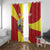 Personalized North Macedonia Window Curtain Lion With National emblem