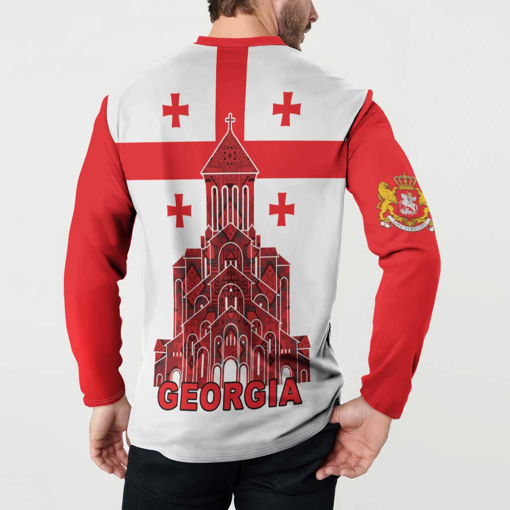 Georgia Independence Day Button Sweatshirt Sameba Dzala Ertobashia