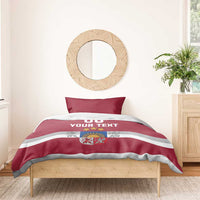 Custom Latvia Hockey Bedding Set Latvijas Go Champions