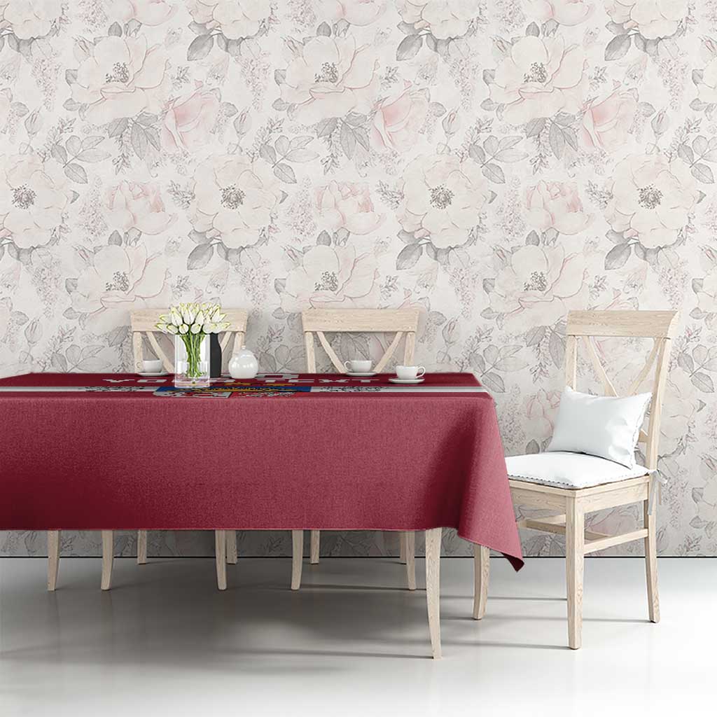Custom Latvia Hockey Tablecloth Latvijas Go Champions