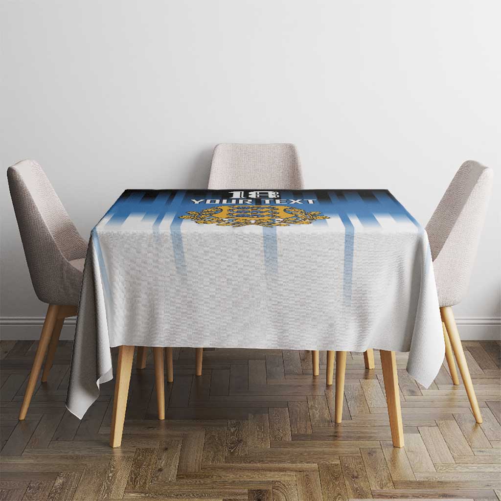 Custom Estonia Football Tablecloth Come On Kalevipojad