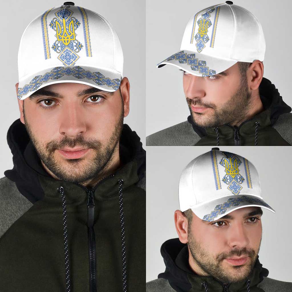 Vyshyvanka Day Classic Cap Ukrainian Folk Traditions Pattern White Version