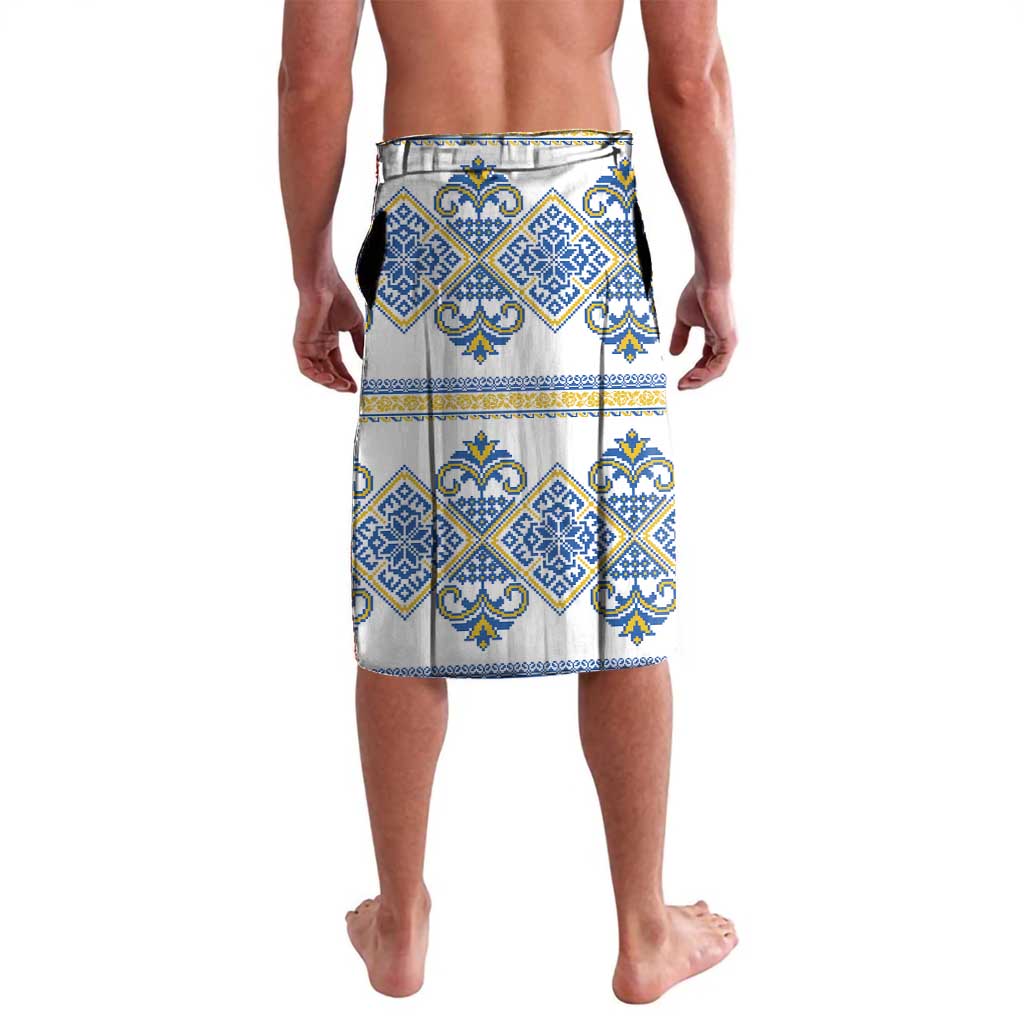 Vyshyvanka Day Lavalava Ukrainian Folk Traditions Pattern White Version