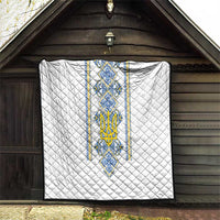 Vyshyvanka Day Quilt Ukrainian Folk Traditions Pattern White Version