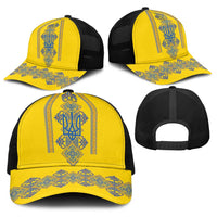 Vyshyvanka Day Baseball Net Cap Ukrainian Folk Traditions Pattern Yellow Version