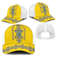 Vyshyvanka Day Baseball Net Cap Ukrainian Folk Traditions Pattern Yellow Version