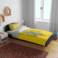 Vyshyvanka Day Bedding Set Ukrainian Folk Traditions Pattern Yellow Version