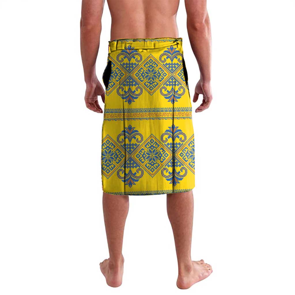 Vyshyvanka Day Lavalava Ukrainian Folk Traditions Pattern Yellow Version