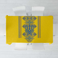 Vyshyvanka Day Tablecloth Ukrainian Folk Traditions Pattern Yellow Version