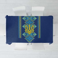 Vyshyvanka Day Tablecloth Ukrainian Folk Traditions Pattern Blue Version