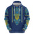 Vyshyvanka Day Zip Hoodie Ukrainian Folk Traditions Pattern Blue Version