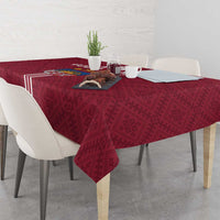 Custom Latvia Football Tablecloth Latvijas Go Champion Folk Pattern
