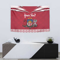 Personalized Latvia Tapestry Latvijas Republika Folk Pattern