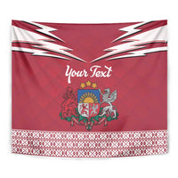 Personalized Latvia Tapestry Latvijas Republika Folk Pattern