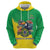 Brazil Coat Of Arms Zip Hoodie With Flag Style - Wonder Print Shop