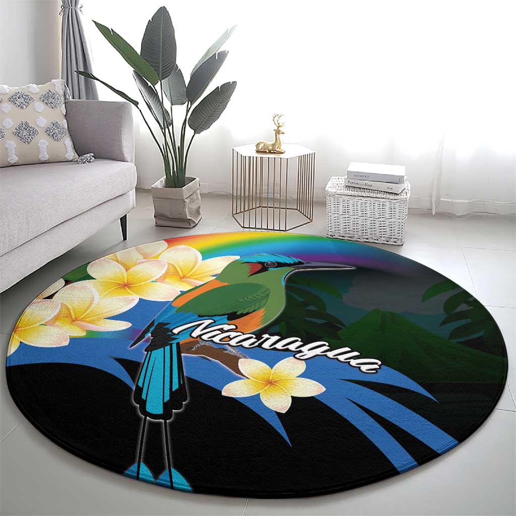 Nicaragua Independence Day Round Carpet En Dios confiamos - Wonder Print Shop